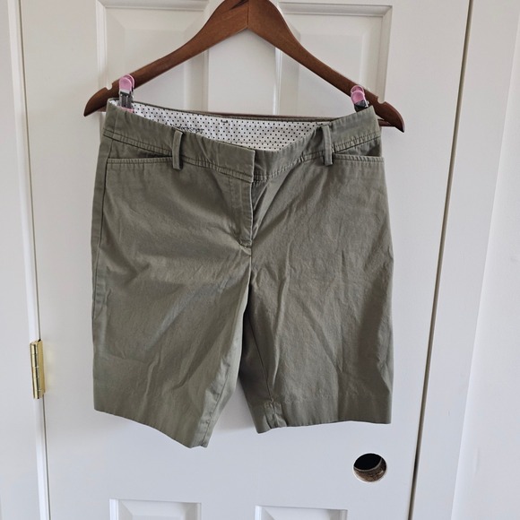 Talbots Pants - Talbots Perfect Short Olive Green Chino Shorts Womens 4P Petite Cotton Blend